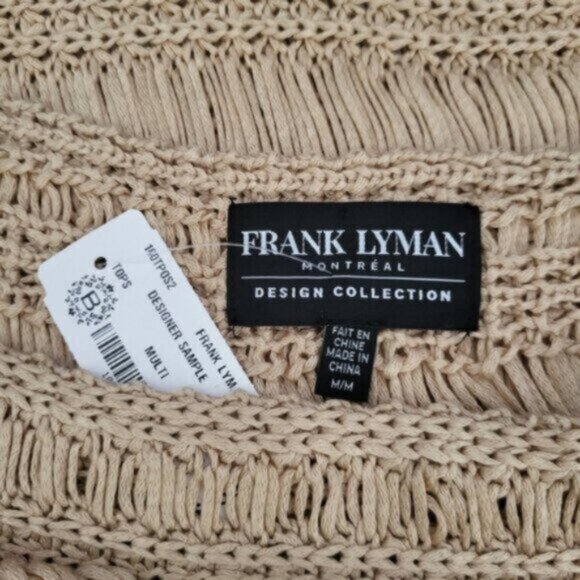 Frank Lyman Ribbon Crocheted Tunic Top NWT Sz M - Picture 2 of 9